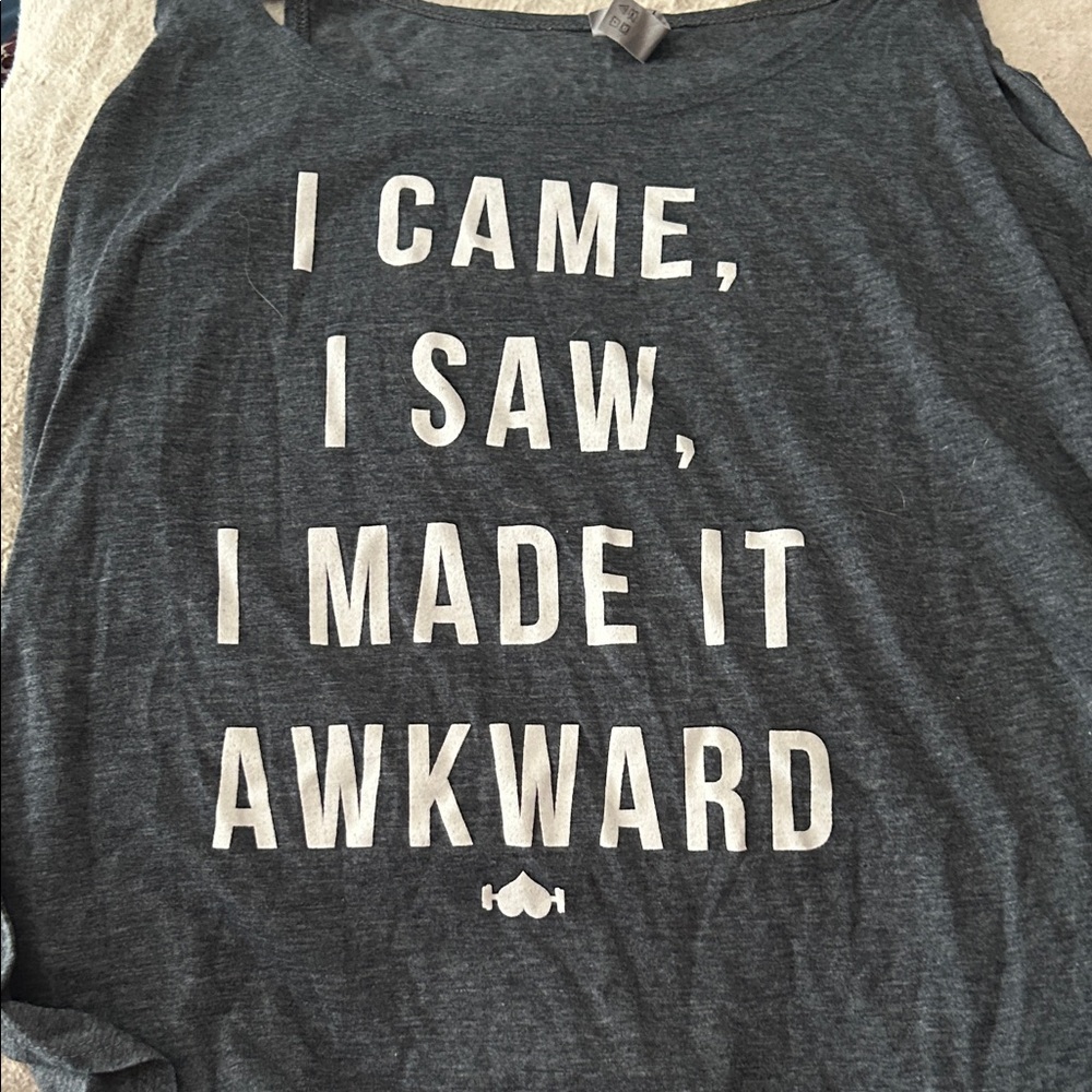 Women's Gray Graphic Tank Top